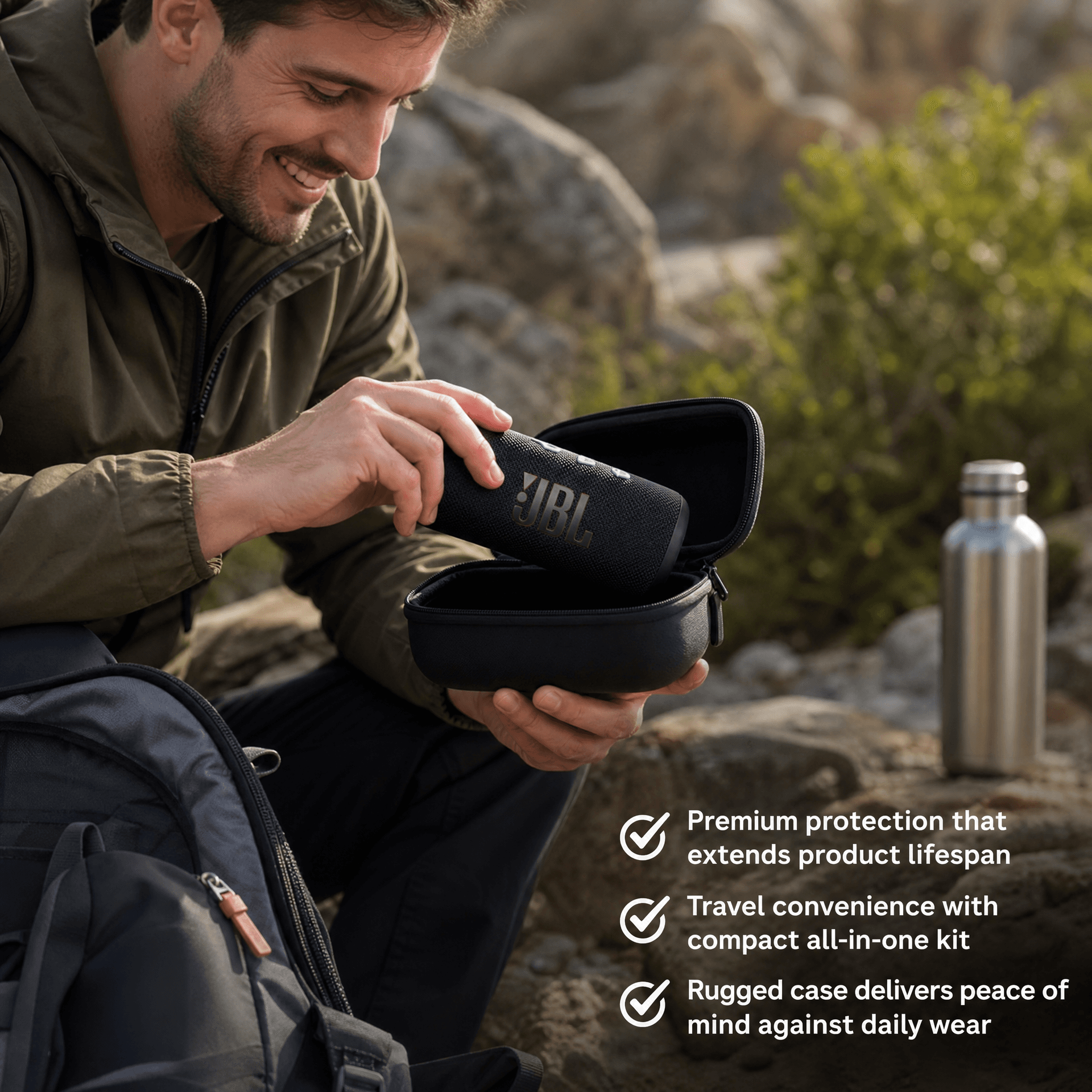 JBL Portable Bluetooth Speaker with Rugged Carrying Case